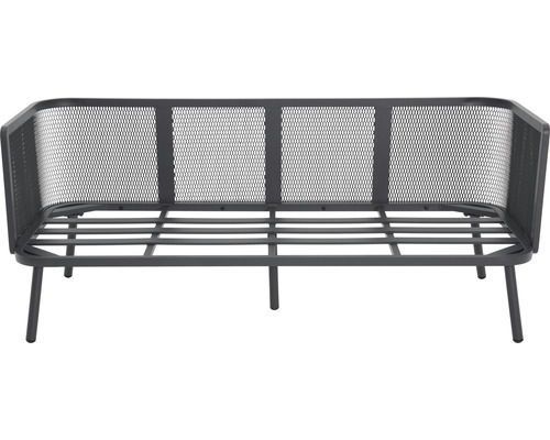 Garden Place 4-zits loungeset bestaande uit: 2 tafels, 2 fauteuils, bank, metaalgrijs