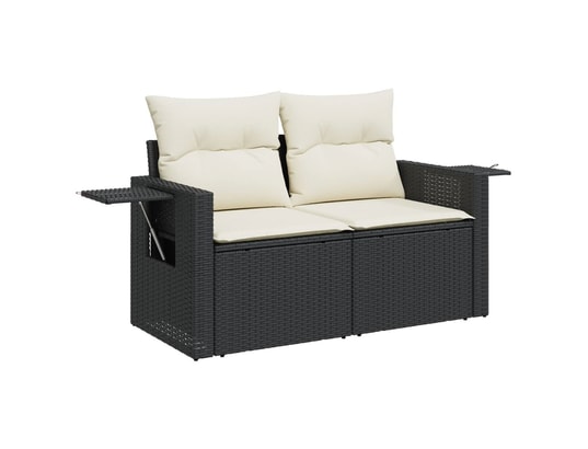 LES TENDANCES - Salon extérieur Salon de jardin-noir-5 places-55x62x69-495084