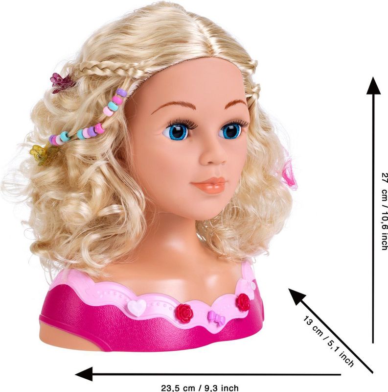 Klein Toys - Styling Star - Kaphoofd Emma - Meerkleurig - Inclusief Cosmetica Set