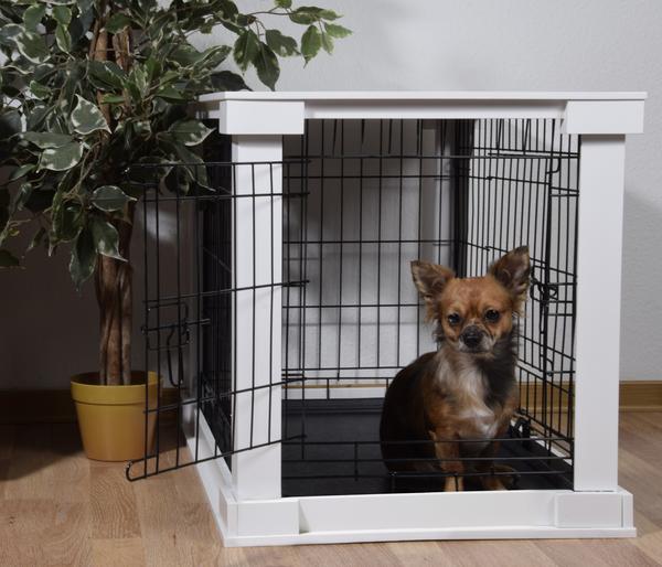 dobar® petlife Design-Hundekäfig, weiß, ca.