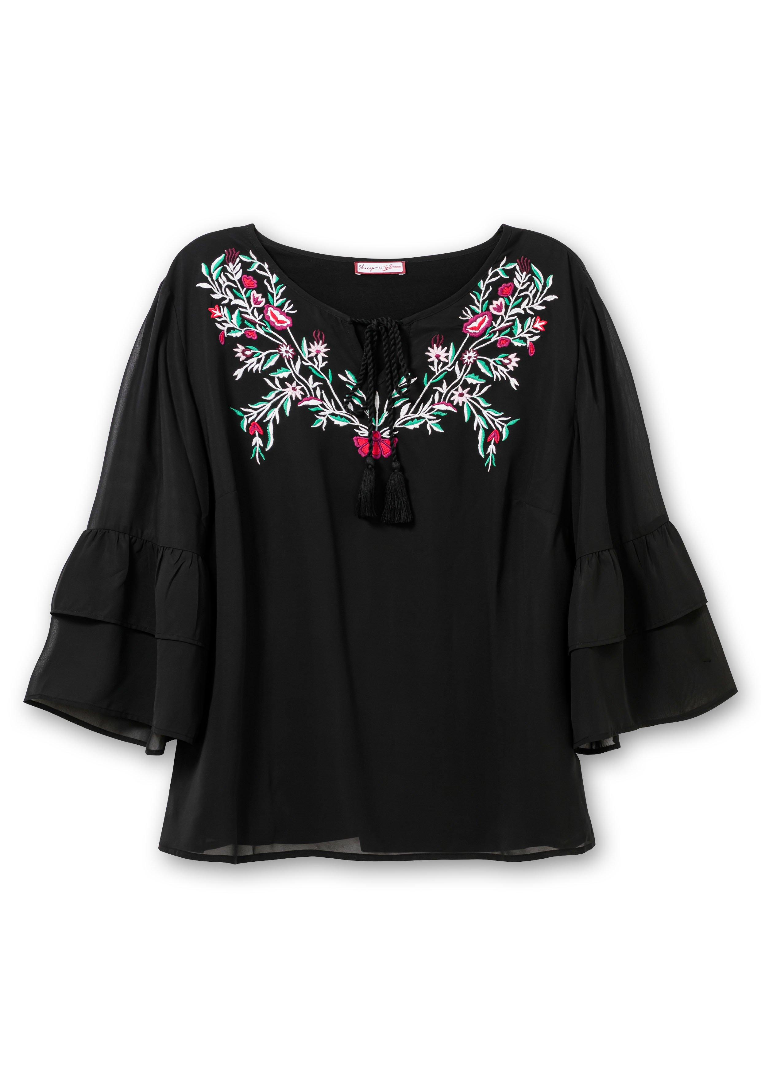 Tunika im Boho-Look, mit floraler Stickerei