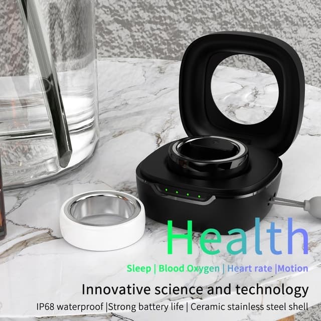Multifunktion Smart Ring Health Tracker Søvn Hjertefrekvens Blod oxygen overvågning 16#