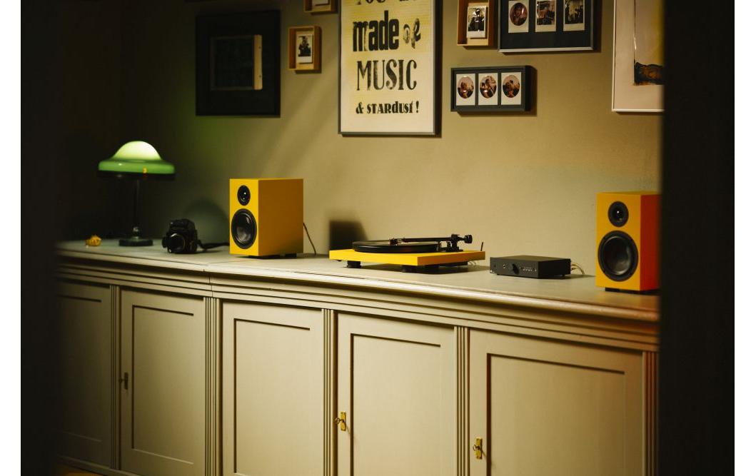 Plattenspieler mit Bluetooth Colourful Audio Gelb<br>Der Plattenspieler, der alles bietet