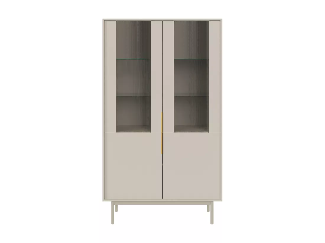 Vitrine avec 2 portes - Beige - DABRIANA