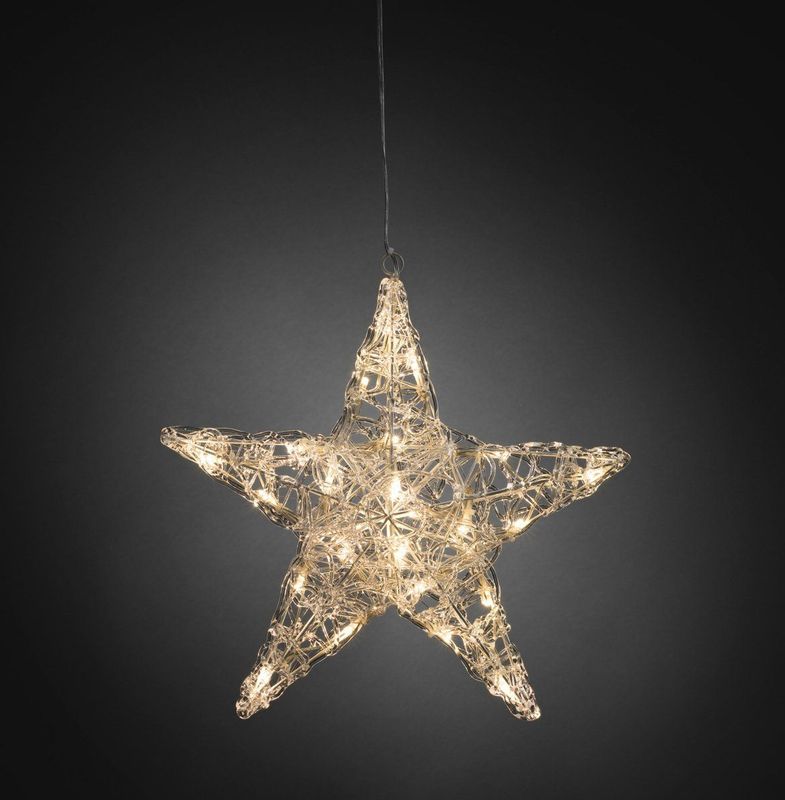 Konstsmide LED Acrylster Kerstverlichting - 34 cm - 24 lampjes - 24V - Warmwit - Voor Binnen