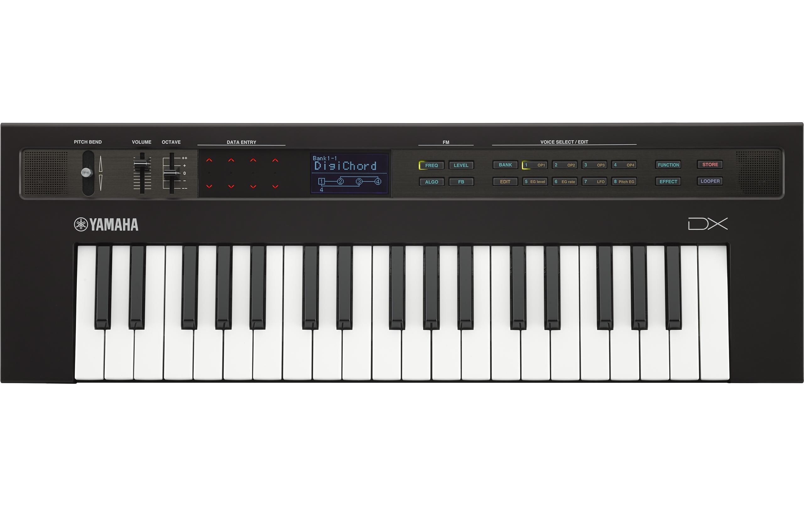 Synthesizer Reface DX<br>Portables Keyboard mit Mini-Tastatur, integrierten Lautsprechern und professionellen Anschlüssen