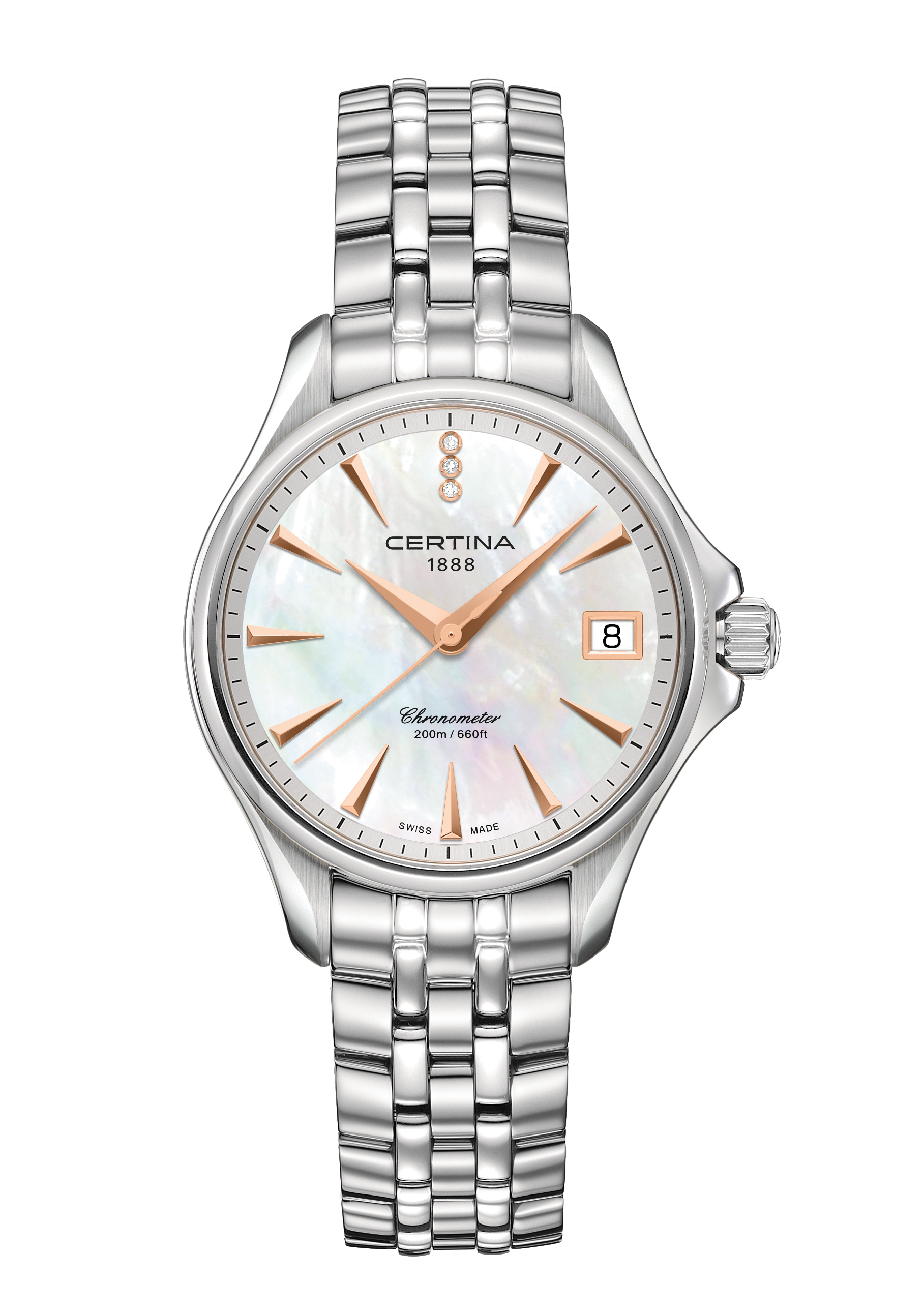 Certina DS Action Diamonds Damenuhr Silber