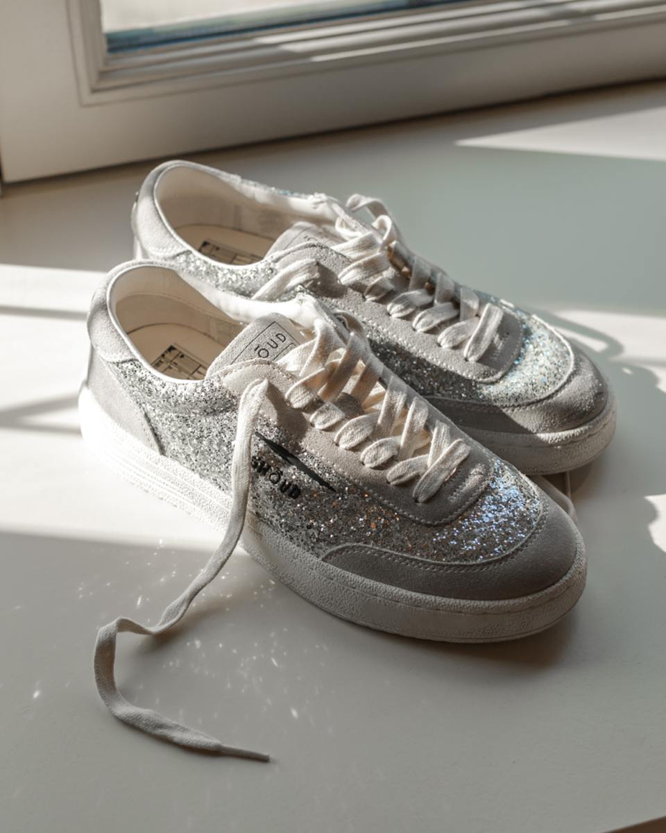 Ghoud Lido Low Grijs/Zilver Damessneakers