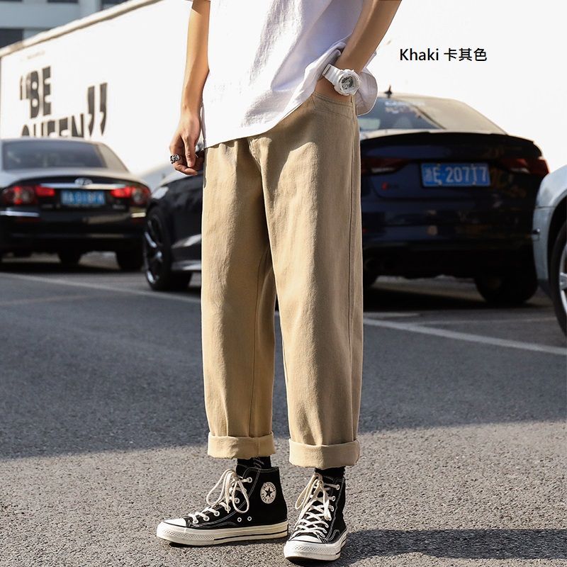 Whyessa - Effen cropped rechte broek