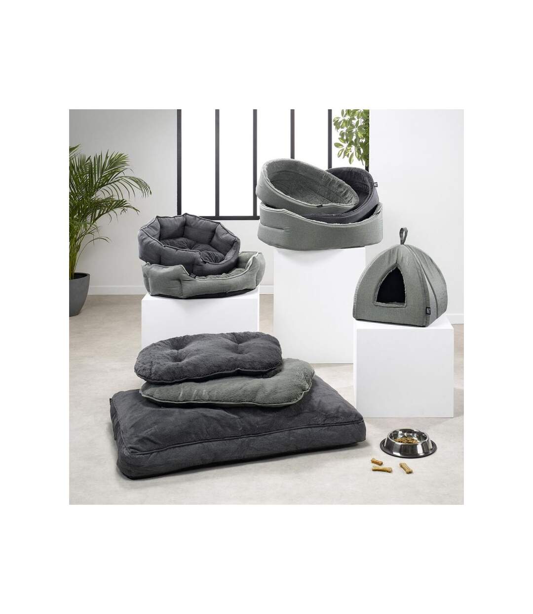 Paris Prix - Panier Pour Chien & Chat newton Ii 60cm Charbon