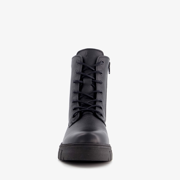 Hush Puppies leren veterboots zwart