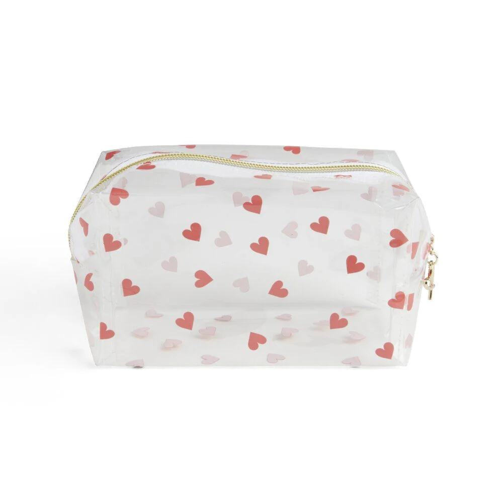 Trousse cosmétique transparente à motifs - 3 modèles