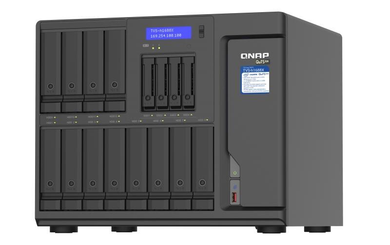 NAS TVS-H1688X-W1250-32G 16 bay<br>NAS mit 16 Laufwerkschächten