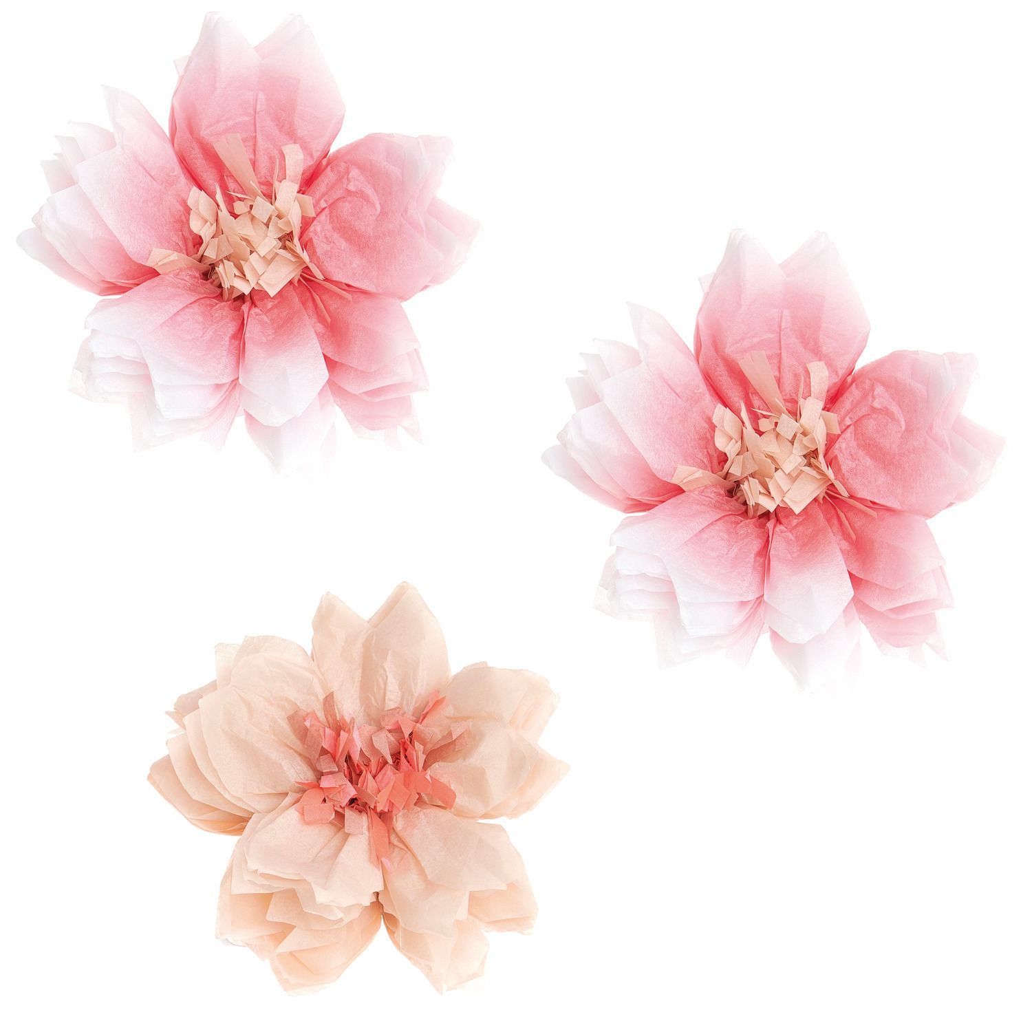Seidenpapierblumen KIRSCHBLÜTE 3-teilig