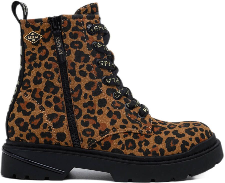 REPLAY Joplin 16D veterboots cognac zwart