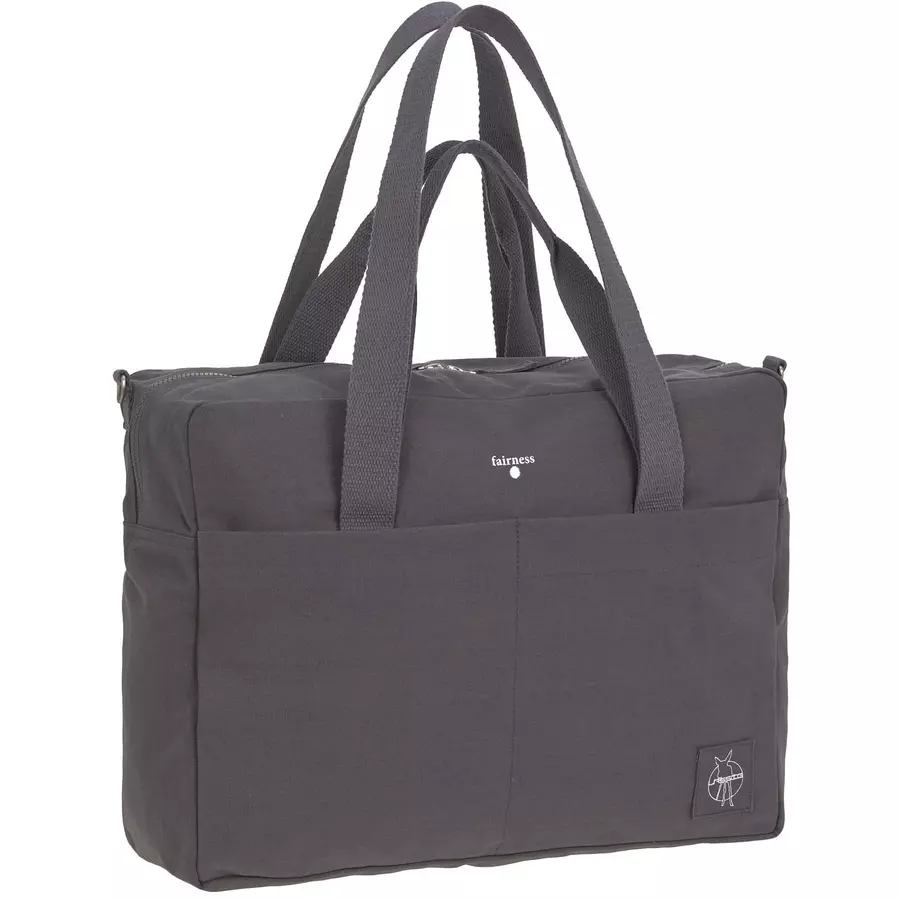 LÄSSIG Wickeltasche Green Label Cotton Essential Bag anthrazit