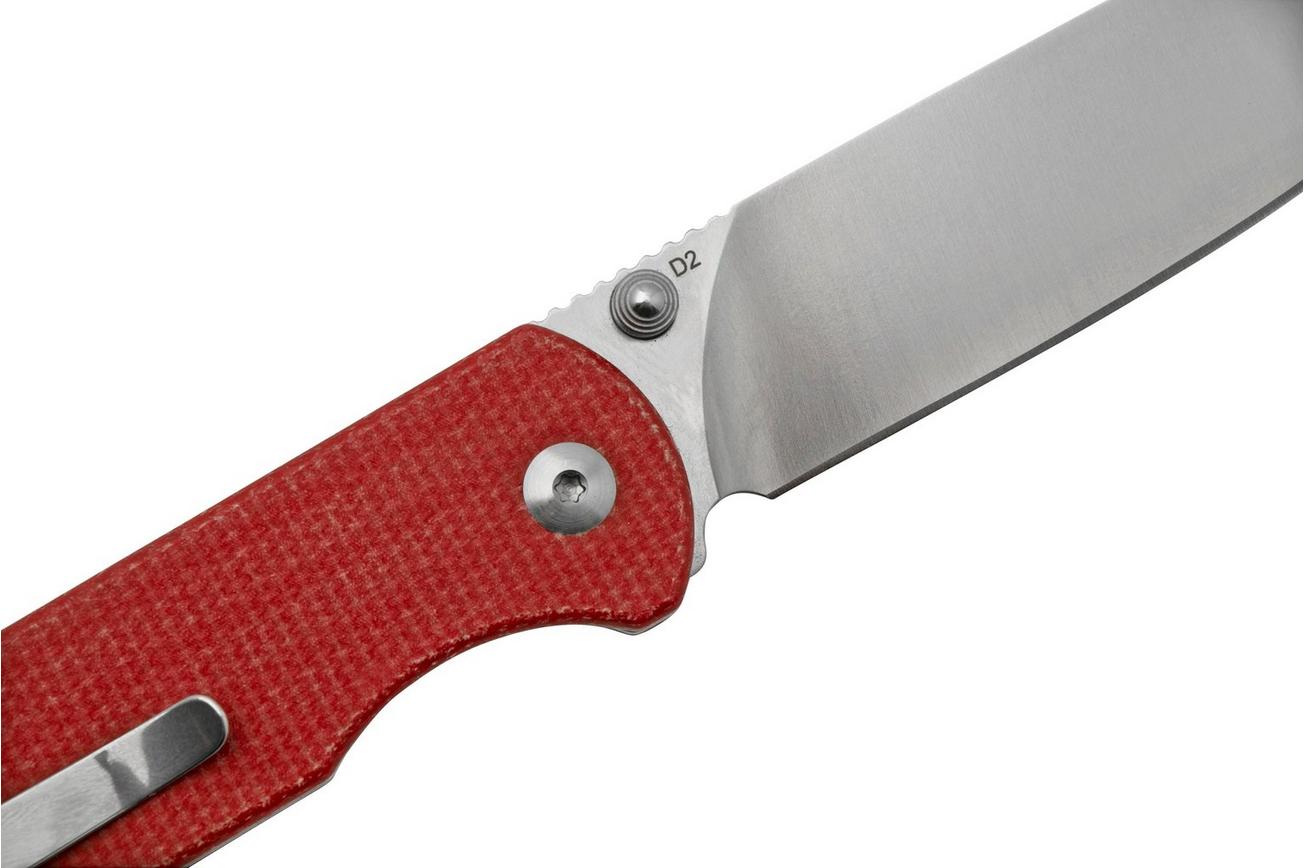 QSP Knife Parrot V2 QS102-E Red Micarta, zakmes