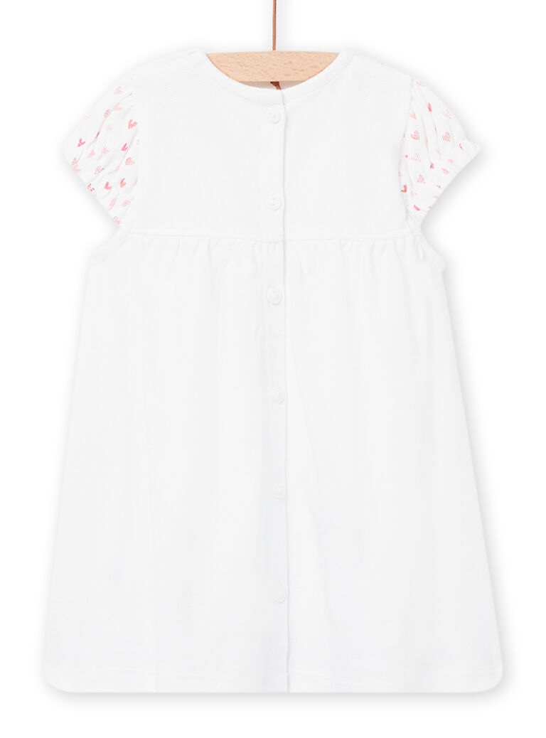 Robe en maille piquée motif forêt naissance fille