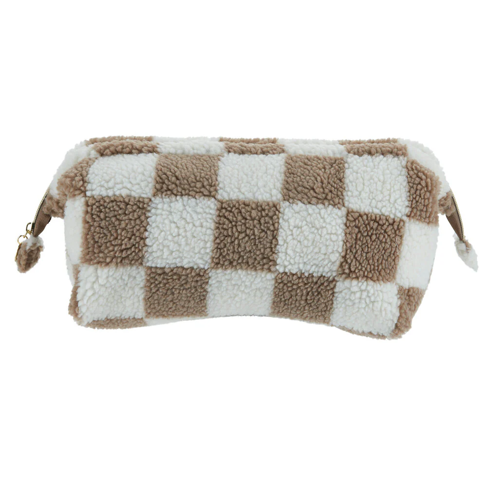 Bahne Interior  Toilettaske, brun/hvid - 12x28 cm.