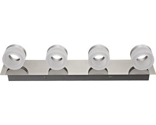 LED FLAIR wandlamp, 4-lichts, 4 x 630 lm, 3000 K, H x B 10 x 58 cm, Kynosura chroom