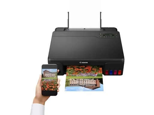 Canon PIXMA G550 - Printer - farve - blækprinter - kan genopfyldes - A4/Legal - op til 3.9 ipm (mono) / op til 3.9 ipm (farve) - kapacitet: 100 ark - USB 2.0, Wi-Fi(n)