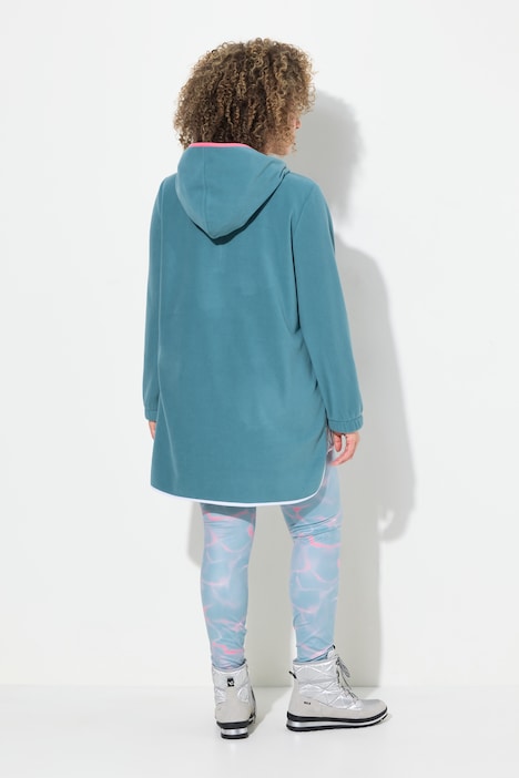 Fleece-Hoodie, Kängurutasche, Kapuze, Langarm