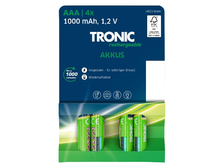 4 oplaadbare batterijen