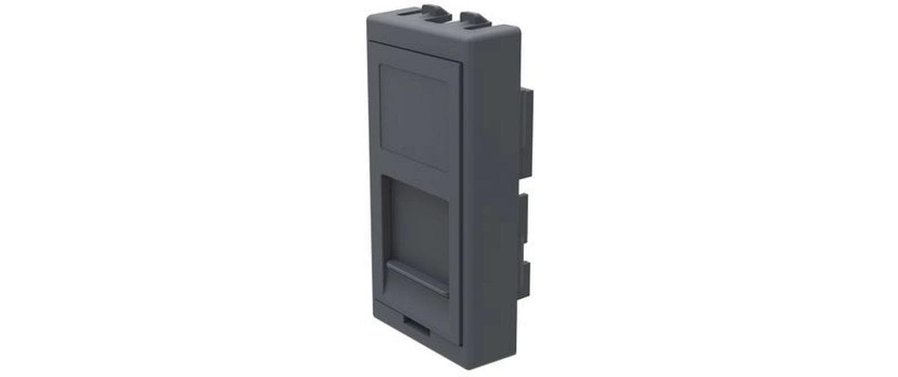 Keystone-Modul 45 x 22.5 mm für 1x RJ-45, AnthrazitStaubschutzdeckel für 1x RJ45 Keystone