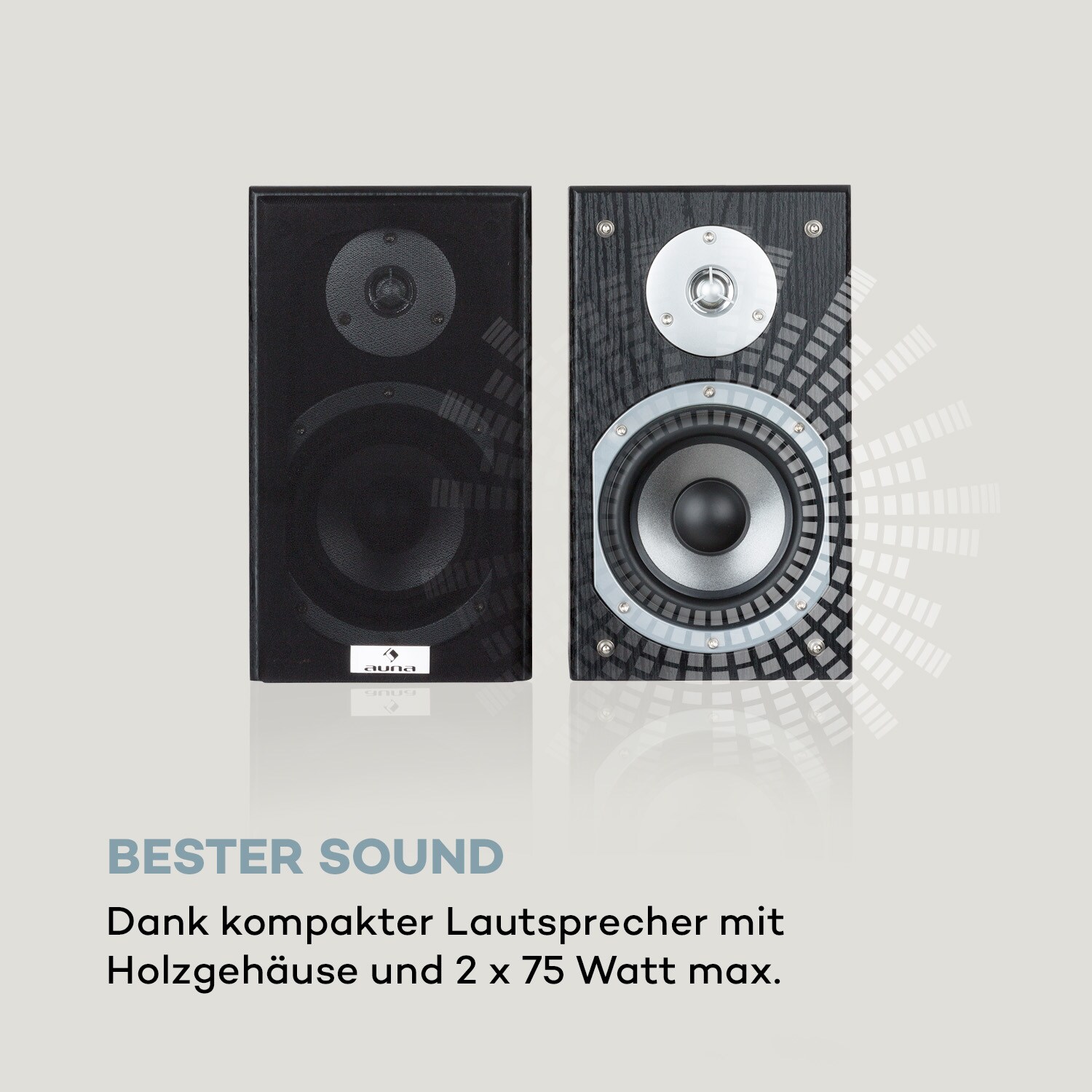 Karaoke Star 3 Karaoke-Set 2x75 Wmax. BT USB-Port Line-In 2 x Mikro Schwarz
