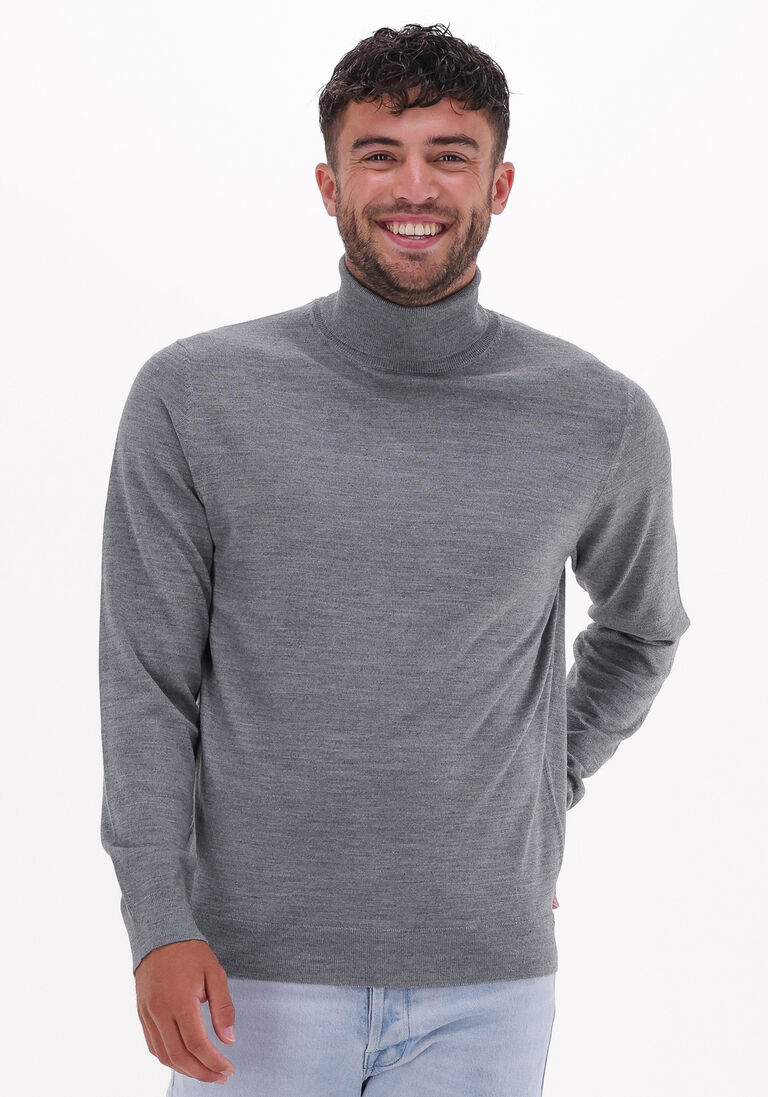 SELECTED HOMME grijze selected homme coltrui town merino coolmax knit roll b