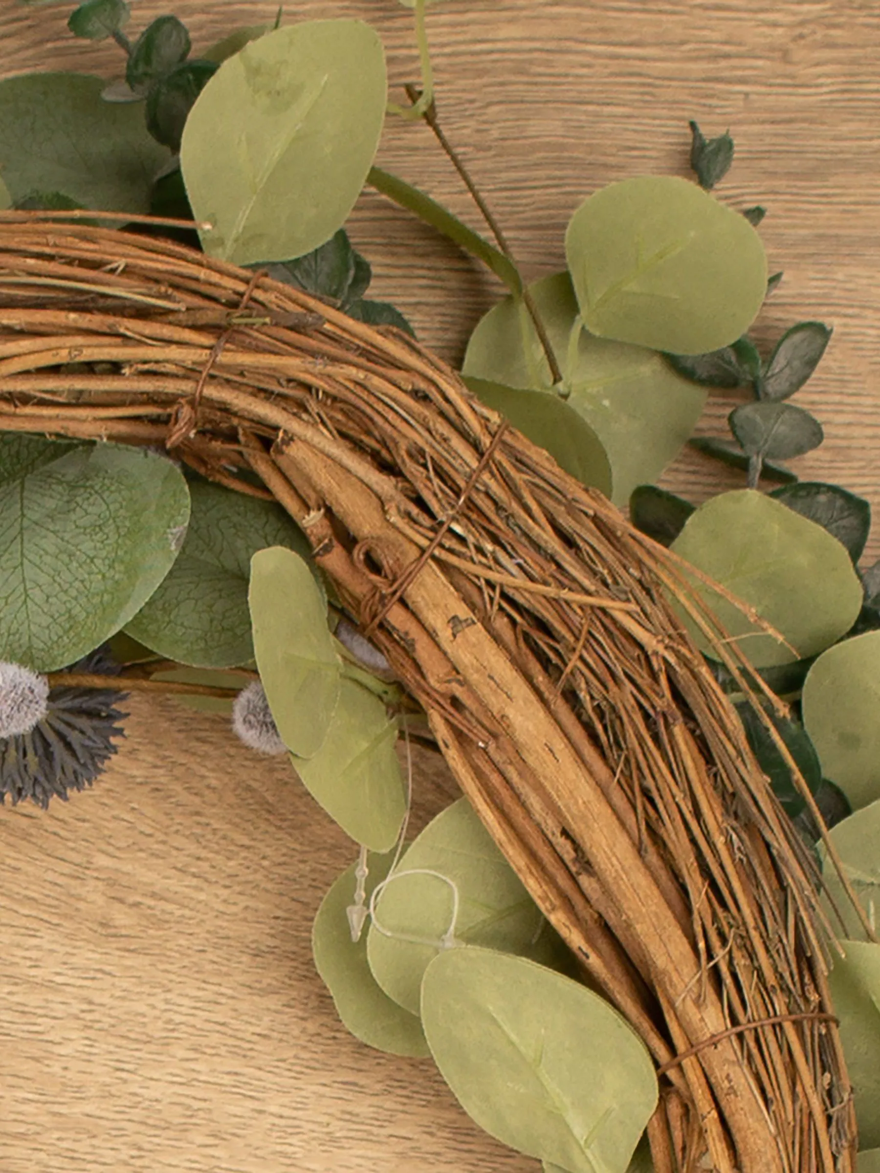 Scottish Everlastings Ltd Artificial Eucalyptus & Pussy Willow Wreath