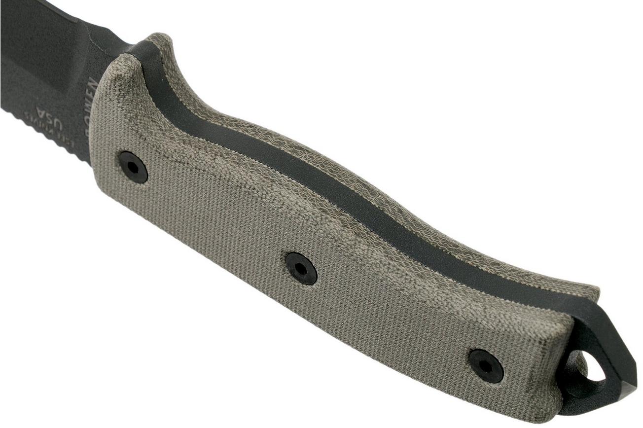ESEE Model 5 Tactical Gunsmoke, desert tan handle 5P-TG met kydex schede   riemclip
