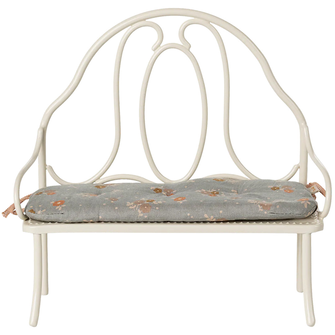 maileg poppenhuis bankje vintage - off white - 18,5 cm