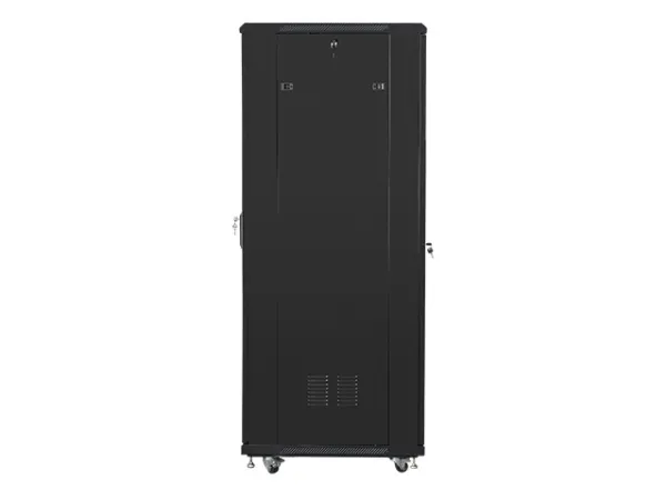 Lanberg FF01 series - Rack kabinet - med 4 køleblæsere - fritstående, gulvstående - sort, RAL 9004 - 37U - 19