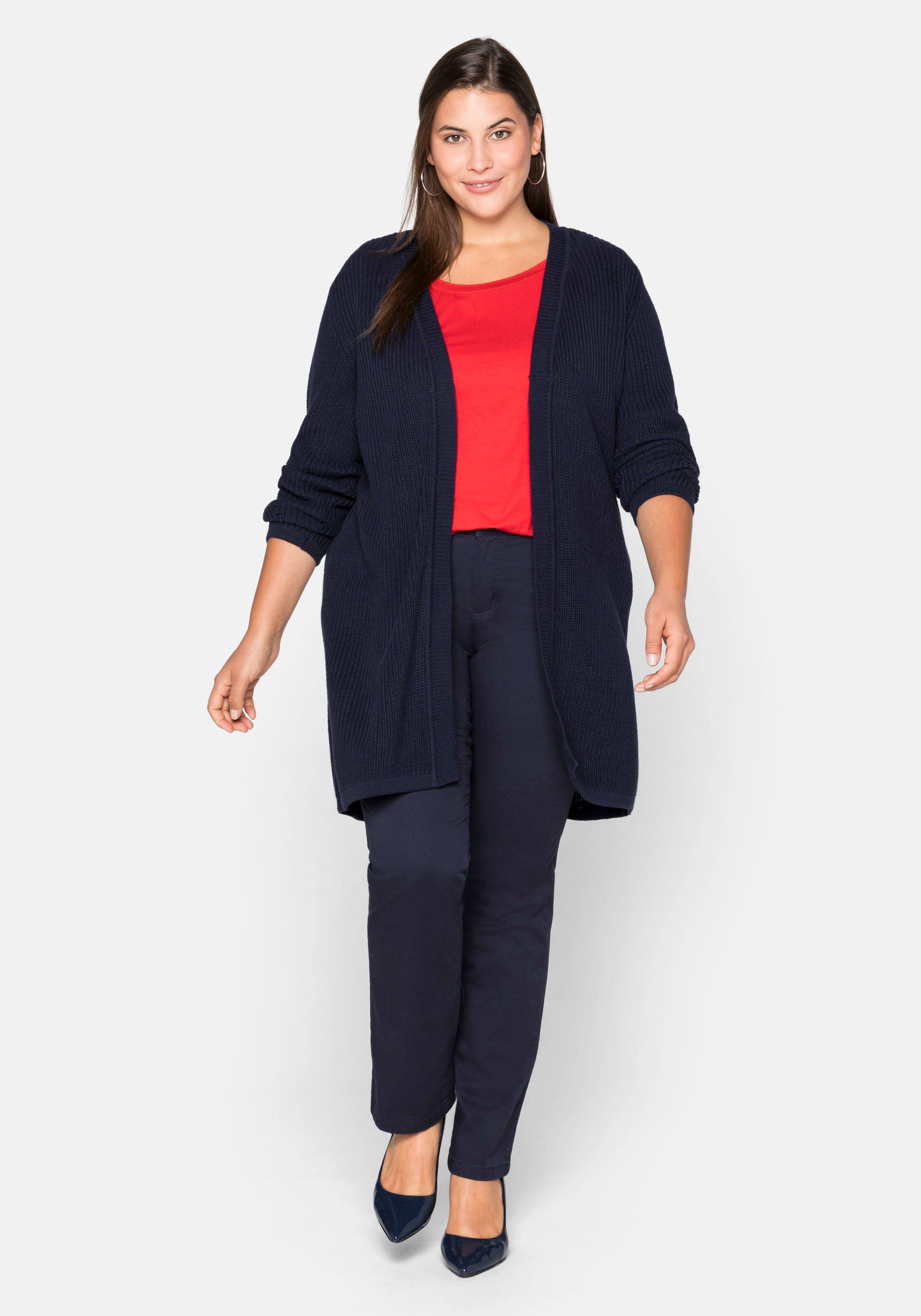 Cardigan aus Grobstrick, in offener Form