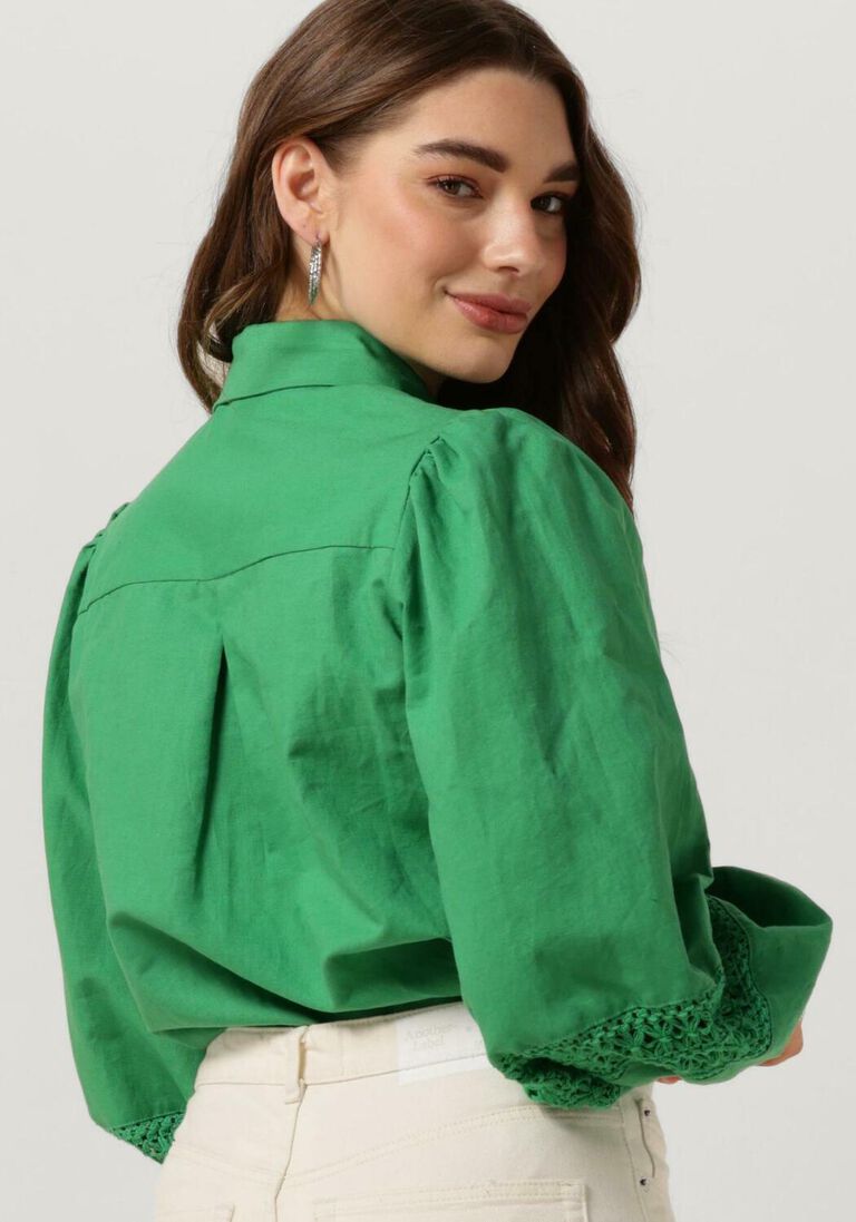 NUKUS groene nukus blouse lettie blouse embroidery