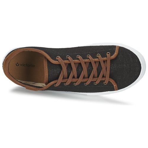 Victoria - BASKET LINO DETALLE MARRON - Noir / Marron