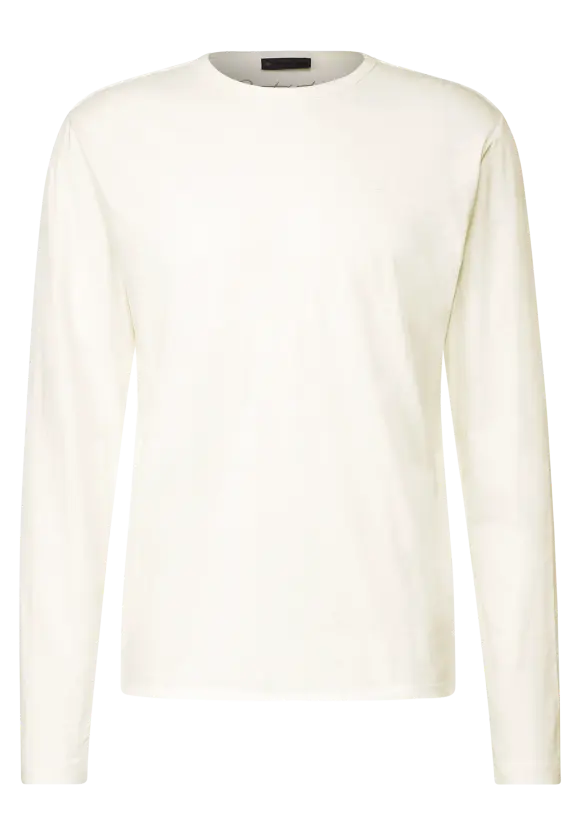 Slub Langarmshirt  - broken white