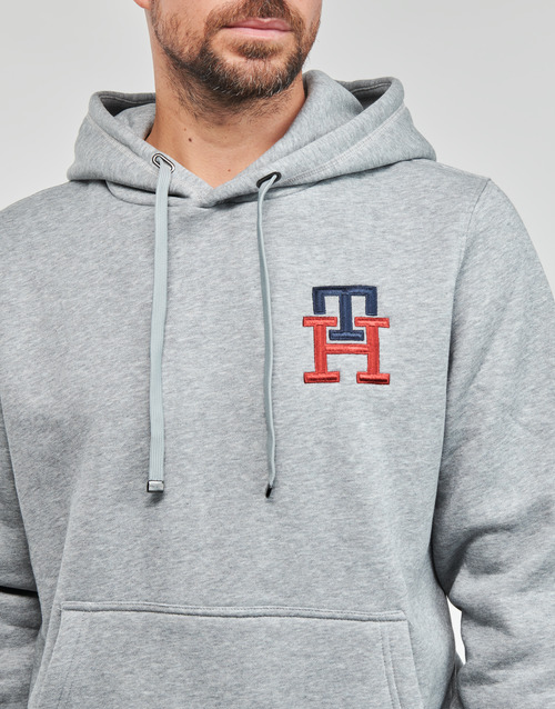 Tommy Hilfiger - ESSENTIAL MONOGRAM HOODY - Gris Chiné