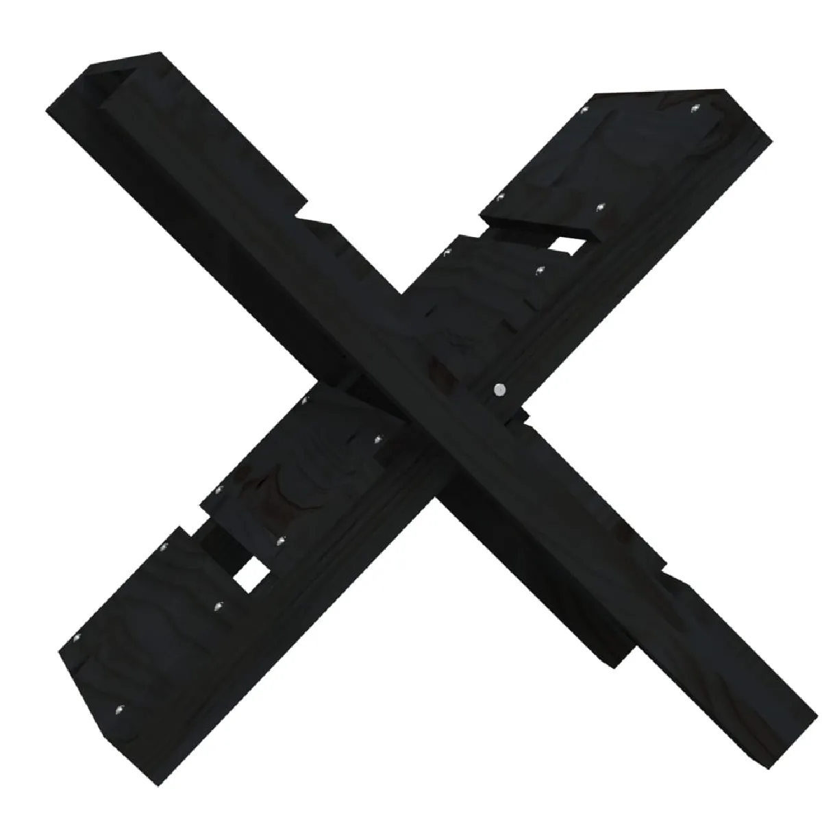 vidaXL Porte-bûches Noir