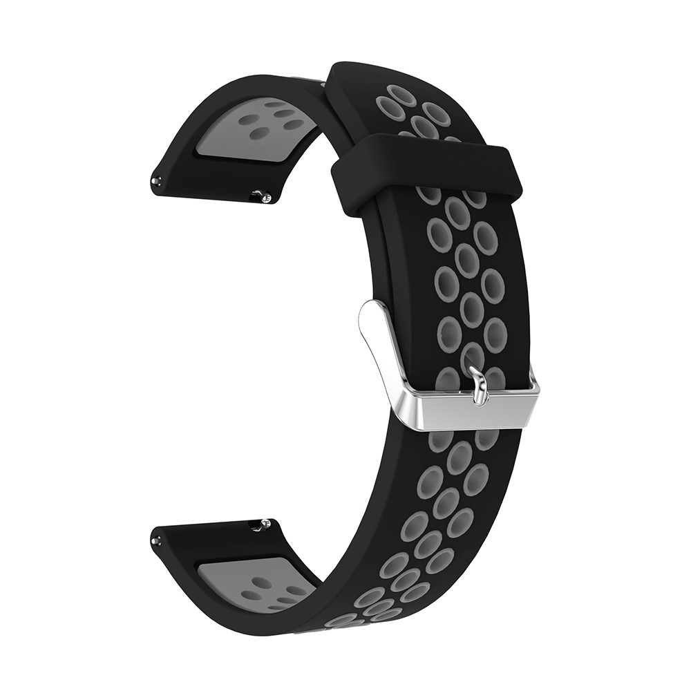 Samsung Galaxy Watch 3 (41mm) Silikon Armband Dual Color Dornschliesse - Schwarz / Grau