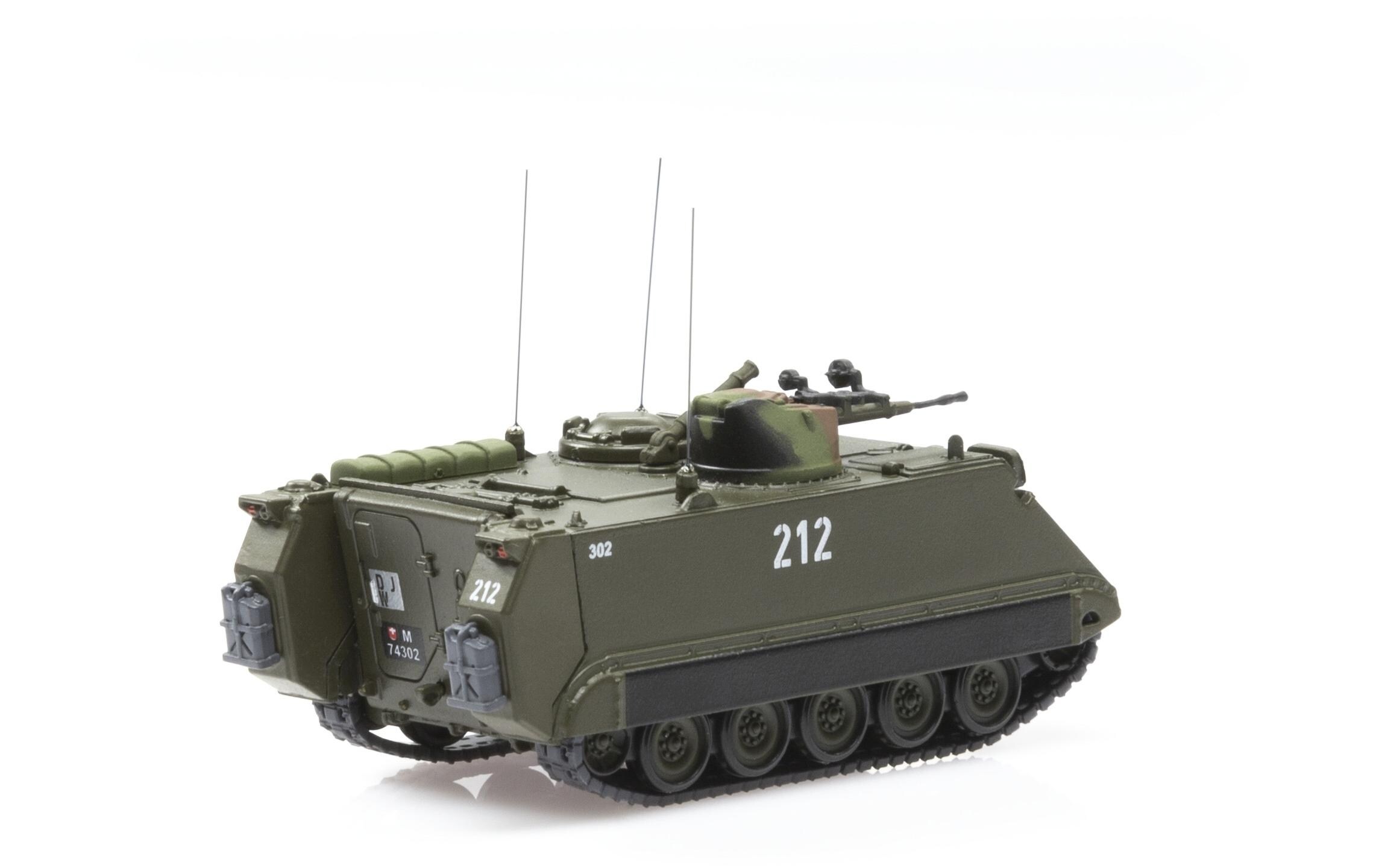 M113 Schützenpanzer 73 mit Kampfnummer 212 1:87H0 Panzer Sammlermodell