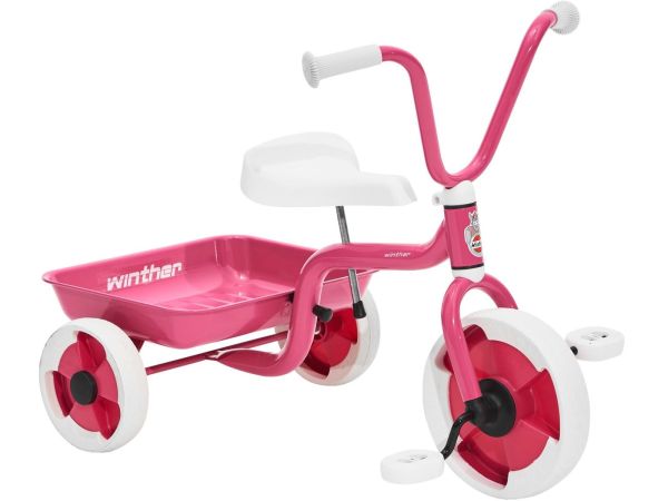 Winther Trehjulet Cykel m. Tiplad, Pink
