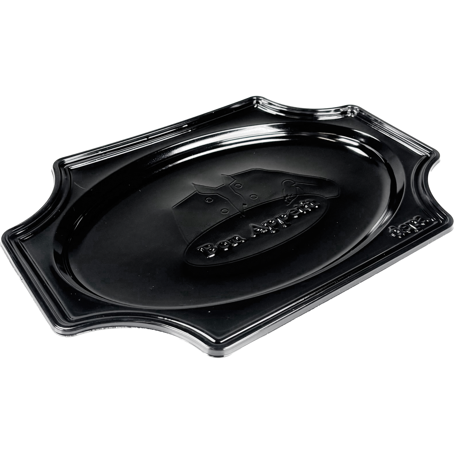 Schaal, cateringschaal, pS, 350x bon appetit, zwart