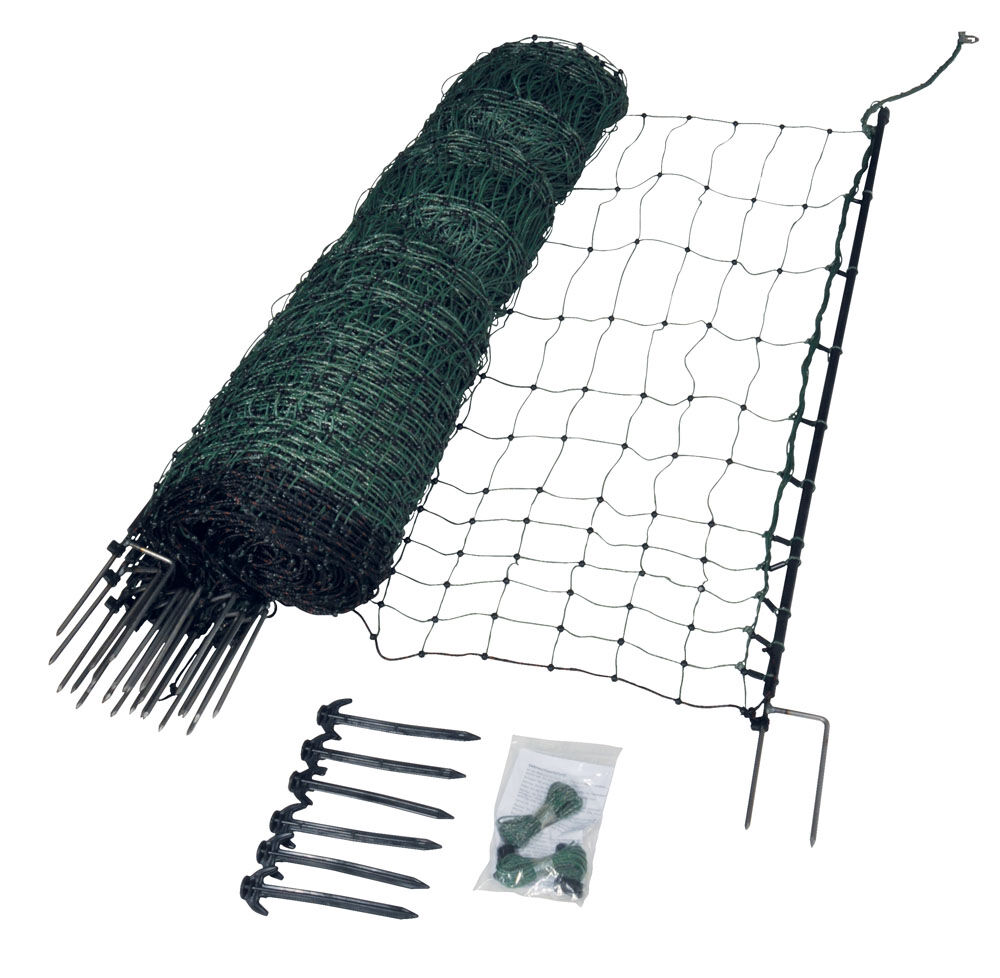 Gallagher Kippennet Dubbele pen - Afrasteringsnetten - 50m - 21 cm - Groen - 130 cm - 5000 cm