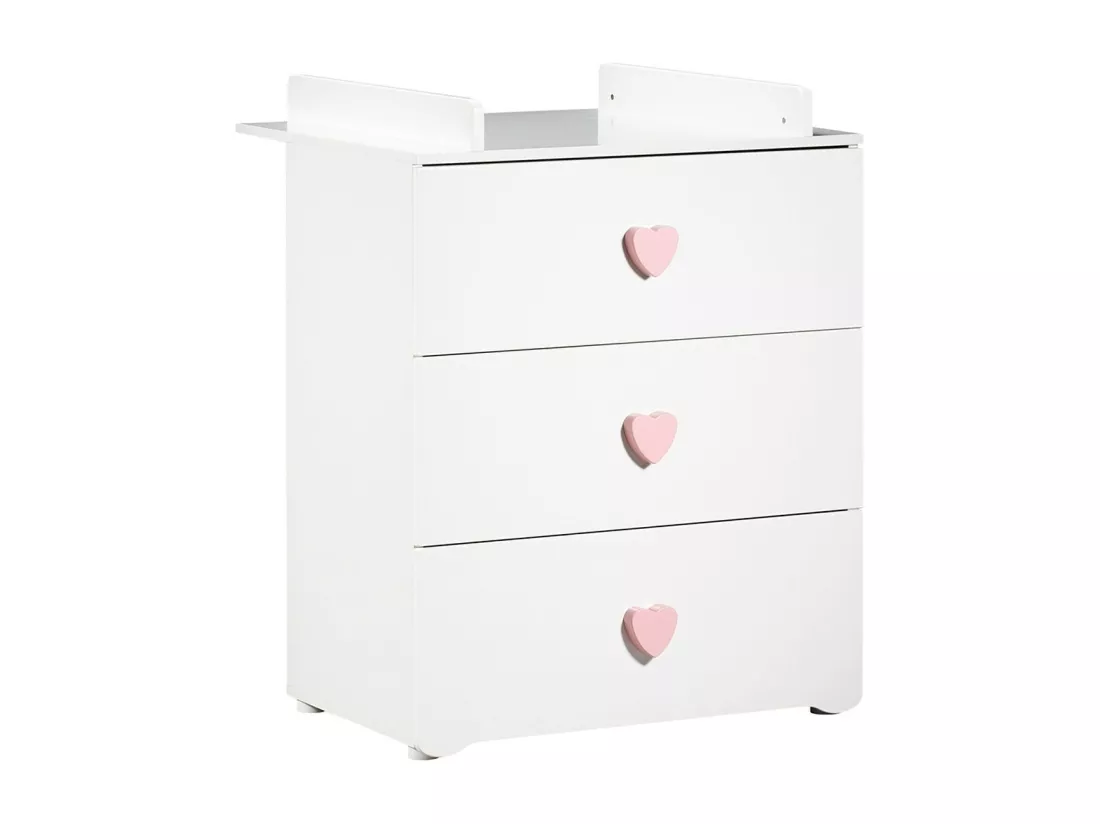 Chambre complète bébé avec lit 120x60cm, commode à langer et armoire 2 portes