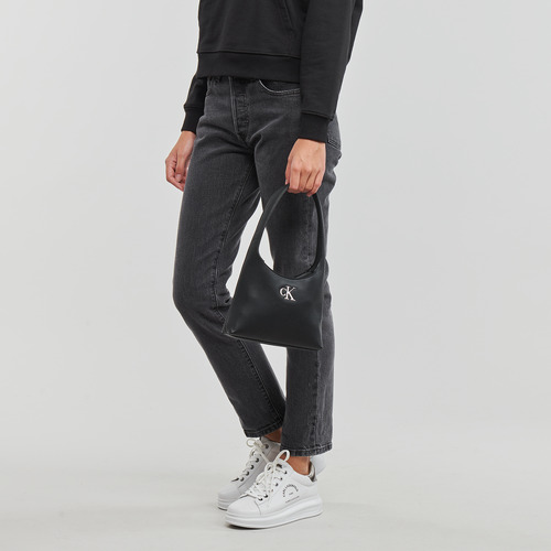 Calvin Klein Jeans - MINIMAL MONOGRAMSHOULDER BAG - Noir