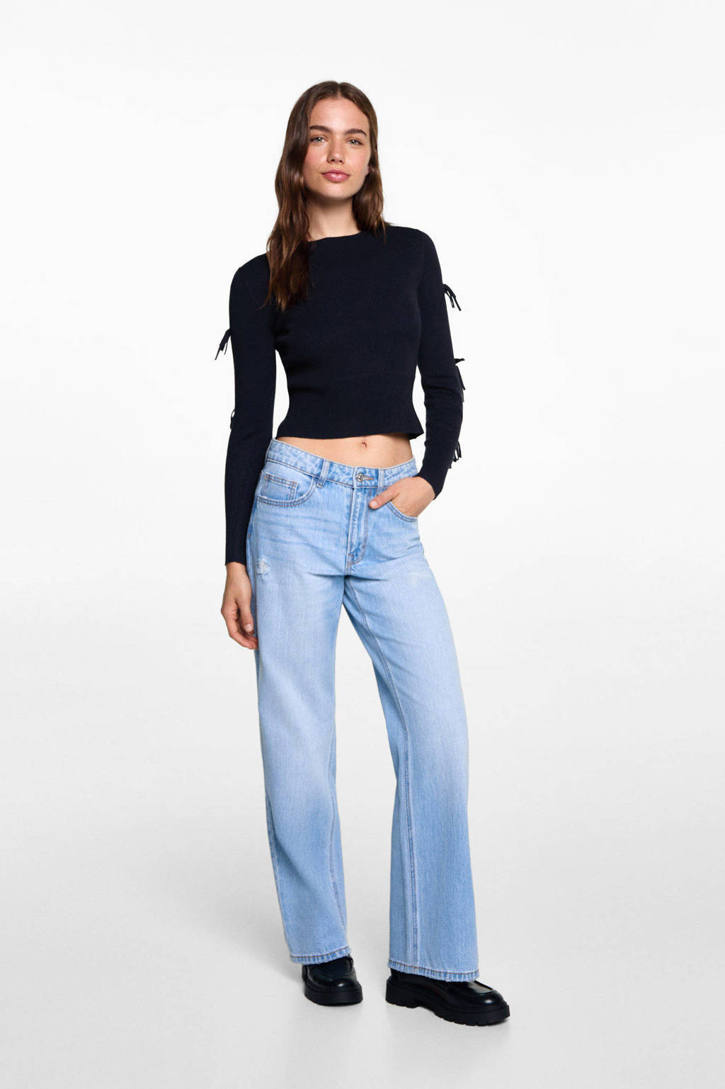 MANGO TEEN top donkerblauw