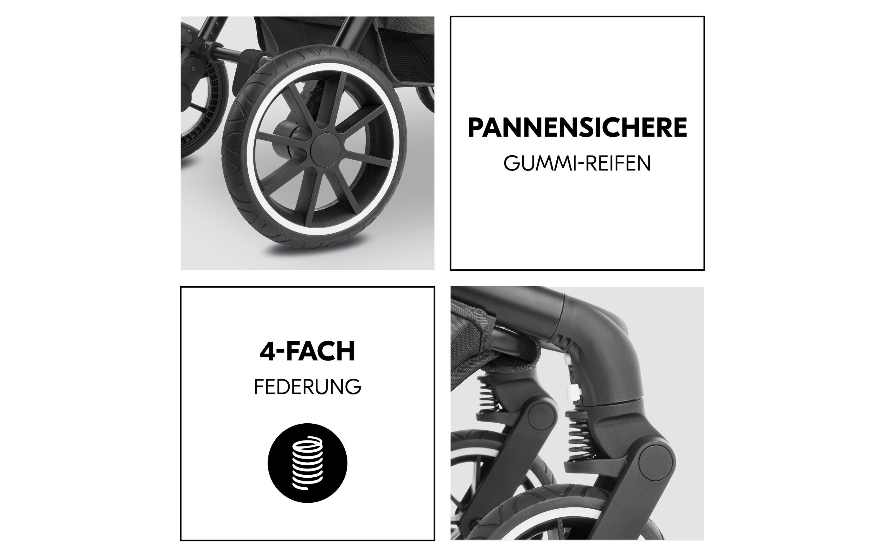 Kinderwagen Move N Care Set Black<br>Multifunktionales Kinderwagen-Set