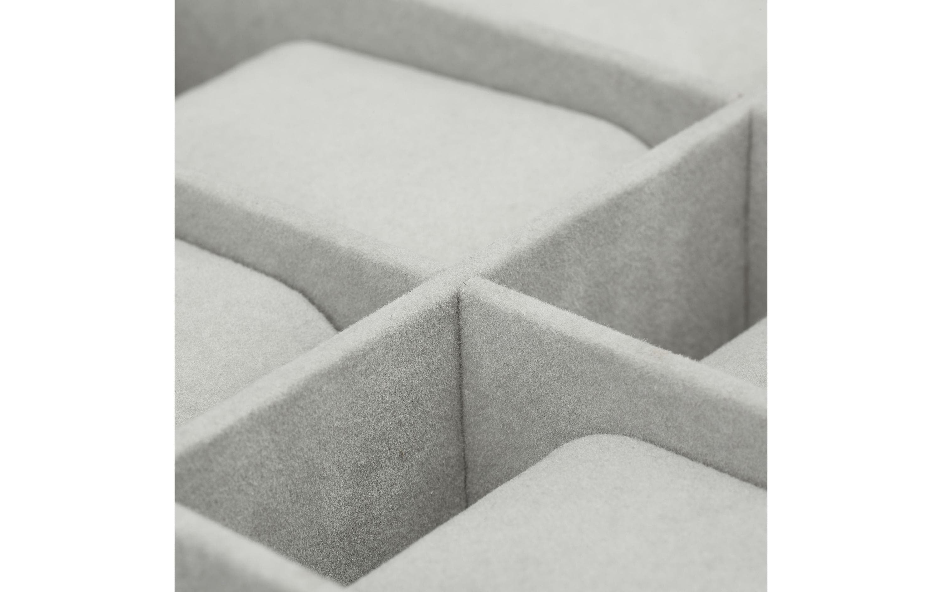 Uhrenbox für 12 Uhren 8 cm, Grau/SchwarzUhrenkasten